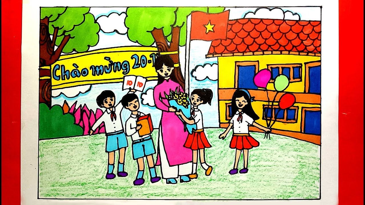 Tổng hợp 30+ ảnh đẹp mừng ngày Nhà giáo Việt Nam 131 Ảnh 20/11 bằng tranh vẽ