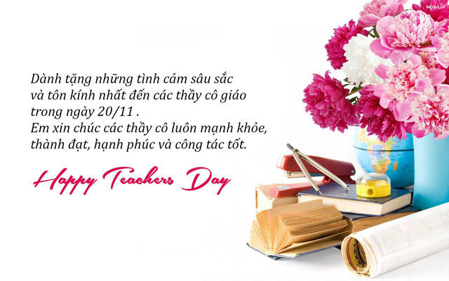 Tổng hợp 30+ ảnh đẹp mừng ngày Nhà giáo Việt Nam 97 thiệp chúc mừng thầy cô 20-11
