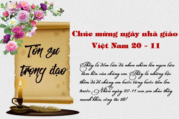 Tổng hợp 30+ ảnh đẹp mừng ngày Nhà giáo Việt Nam 107 thiệp 20/11 hay