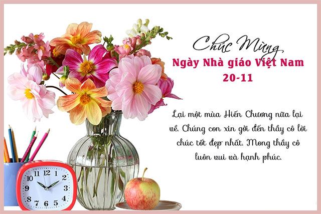 Tổng hợp 30+ ảnh đẹp mừng ngày Nhà giáo Việt Nam 106 thiệp chúc mừng 20/11 đơn giản