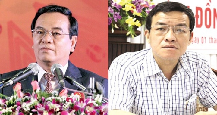 Ông Trần Đình Thành, cựu Bí thư tỉnh Đồng Nai (trái) và ông Đinh Quốc Thái, cựu Chủ tịch UBND tỉnh Đồng Nai.