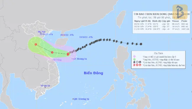 tin bão số 6 mới nhất