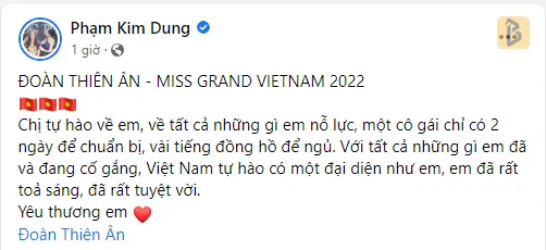 Bất ngờ trang chủ Miss Grand tụt 1 triệu lượt theo dõi khi Thiên Ân out top 10 11 trang cá nhân bà phạm kim dung