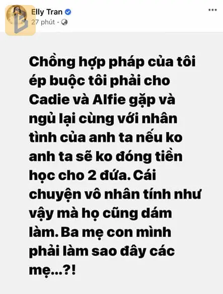 Chia sẻ của Elly Trần vào sáng ngày 8/11.
