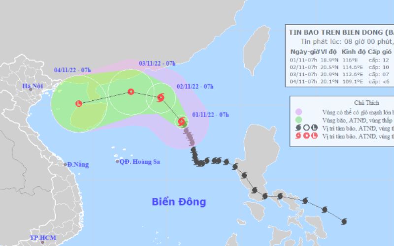 Bão số 7 đang giai đoạn mạnh nhất giật cấp 14, cách Hoàng Sa 550km 6 Bão số 7 đang giai đoạn mạnh nhất giật cấp 14