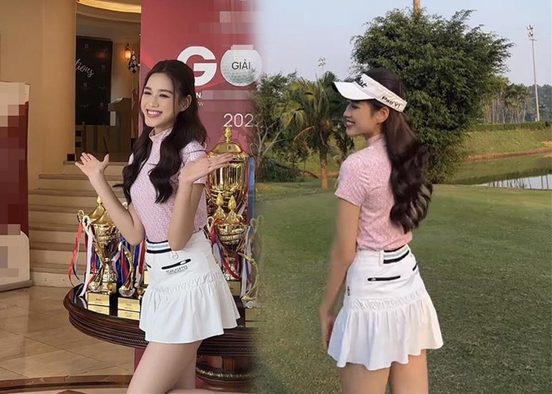 Netizen nhận ra người đẹp mặc váy ngược khi ra sân golf.
