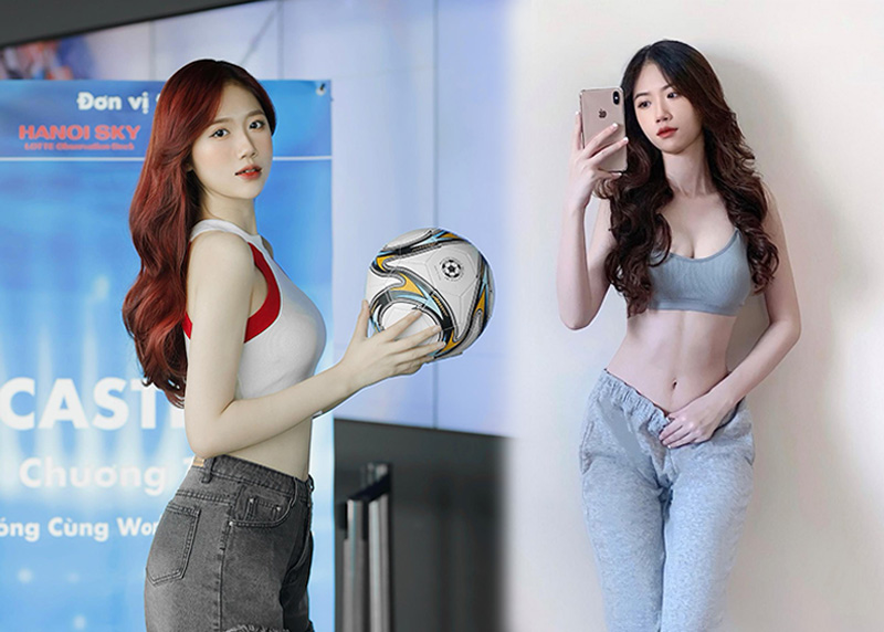 Hot girl mặc áo tuyển Hàn Quốc gây thương nhớ với làn da trắng mịn không tì vết - hot girl nguyen lan nhi