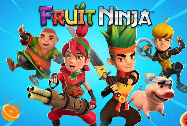 Giao diện đồ họa trong game fruit ninja